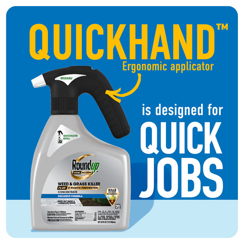 Roundup® Dual Action Weed & Grass Killer Plus 4 Month Preventer QuickHand™ image number null