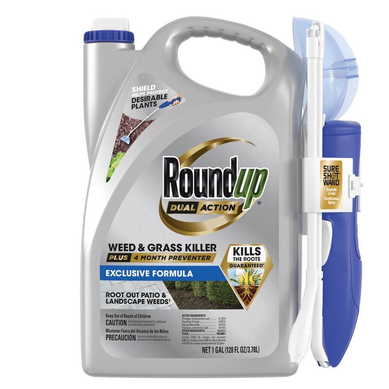 Roundup® Dual Action Weed & Grass Killer Plus 4 Month Preventer with Sure Shot® Wand image number null