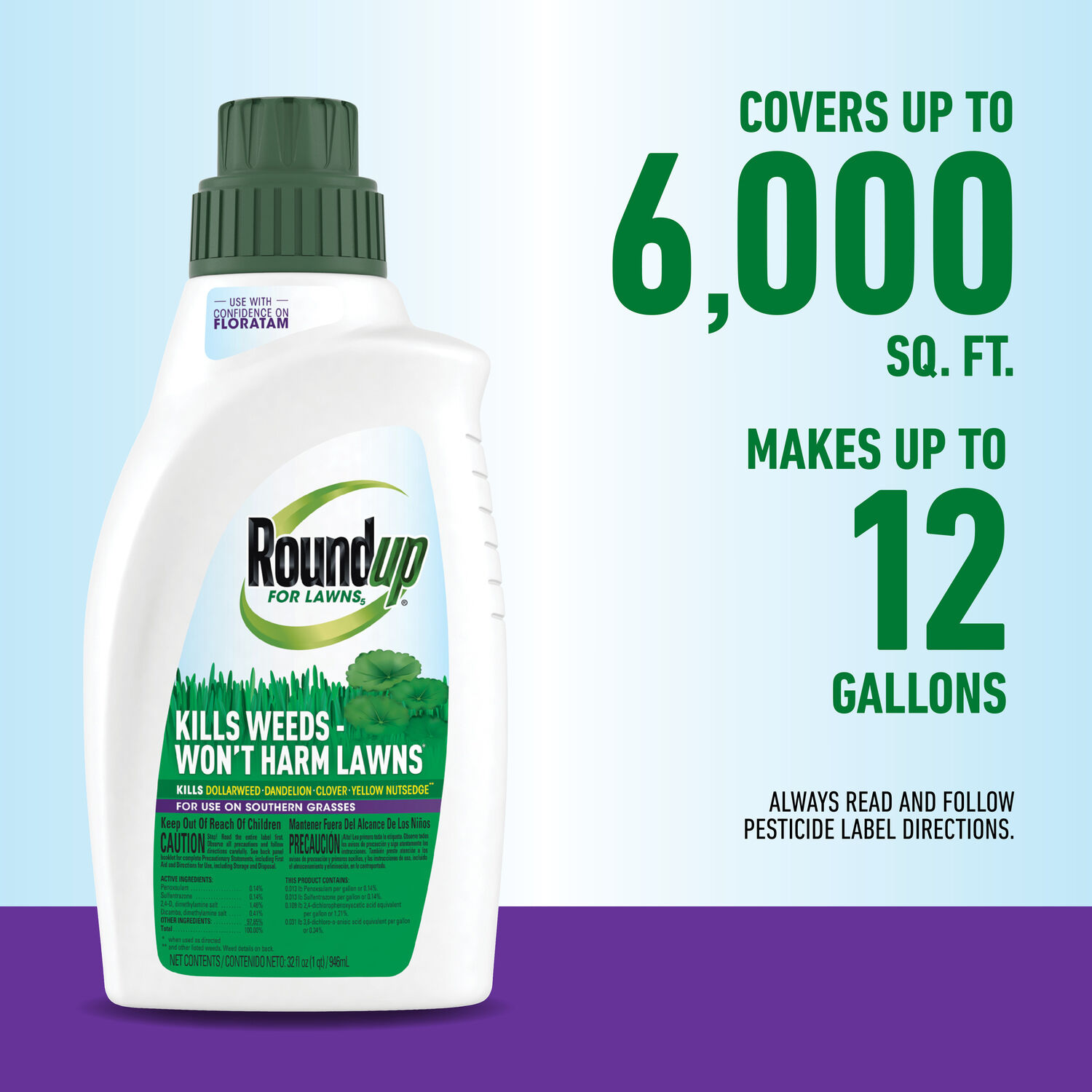 Roundup For Lawns Concentrate Southern Roundup 032423 T119403 ALT 05