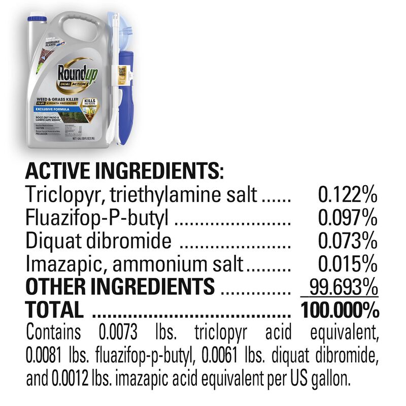 Roundup® Dual Action Weed & Grass Killer Plus 4 Month Preventer with Sure Shot™ Wand image number null